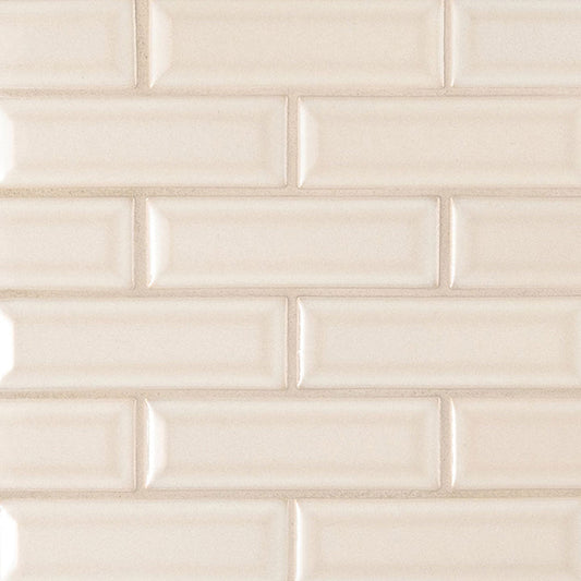 MS International Highland Park 12" x 12" Mosaic 2" x 6" Glossy Antique White
