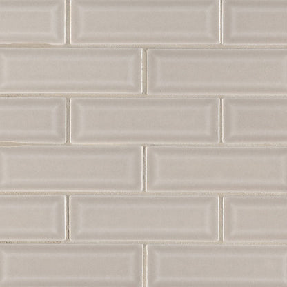 MS International Highland Park 12" x 12" Mosaic 2" x 6" Glossy Portico Pearl