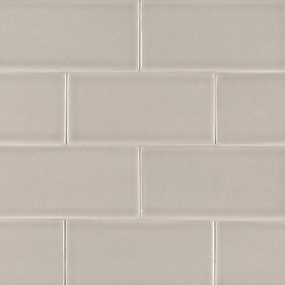 MS International Highland Park 12" x 12" Mosaic 3" x 6" Glossy Portico Pearl