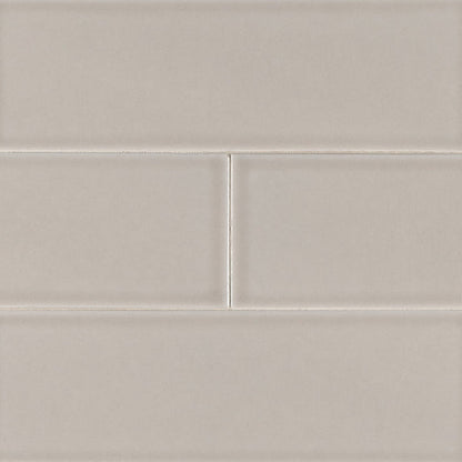 MS International Highland Park 12" x 12" Mosaic 4" x 12" Glossy Portico Pearl
