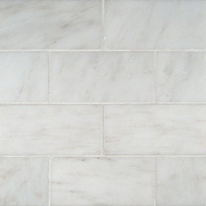 MS International Natural Stone Marble 3" x 6"  Arabescato Cararra