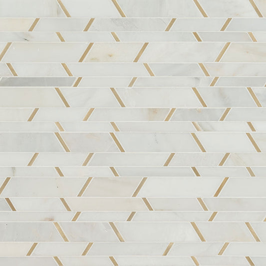 MS International Decorative Mosaic 12" x 12" Stack Metro Gold