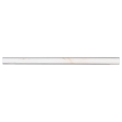 MS International Natural Stone Marble 0.75" x 0.75" Pen Molding Polished Bianco Dolomite