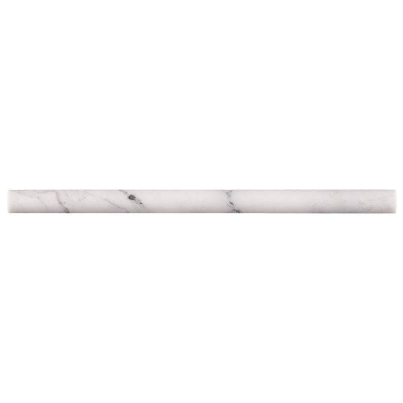 MS International Natural Stone Marble 0.75" x 0.75" Pen Molding Honed Carrara White
