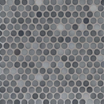MS International Decorative Mosaic 12" x 12" Penny Round Grigio Mix