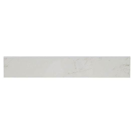 MS International Pietra 3" x 18" Bullnose Polished Carrara