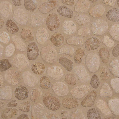 MS International Rio Lago 12" x 12" Pebble Travertine