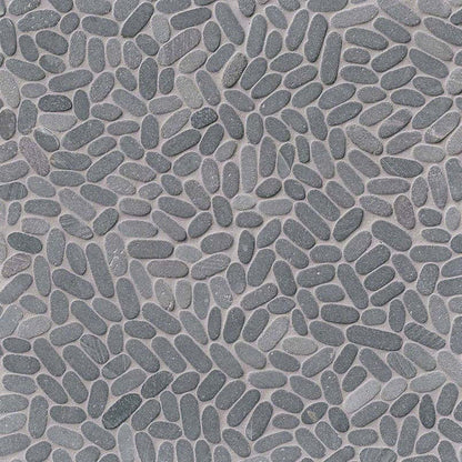 MS International Rio Lago 12" x 12" Pebble Sliced Coal