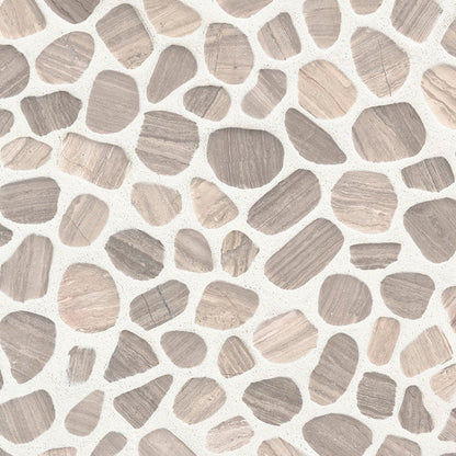 MS International Rio Lago 12" x 12" Pebble White Oak