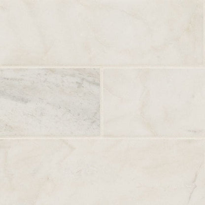 MS International Natural Stone Marble 4" x 12" Honed Venato White