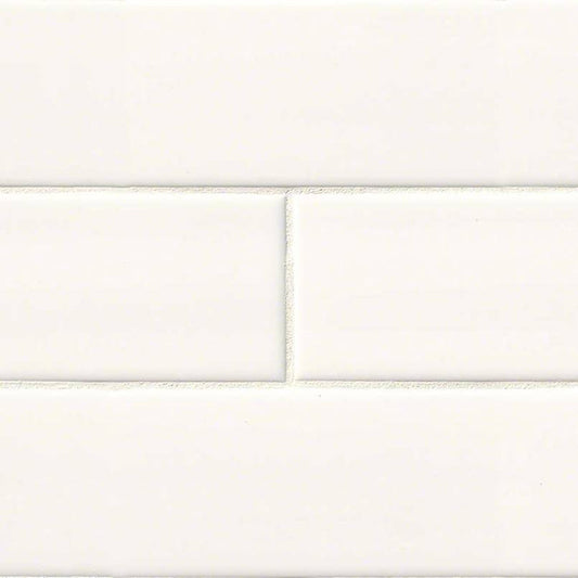 MS International Domino 12" x 12" Subway 4" x 16" White