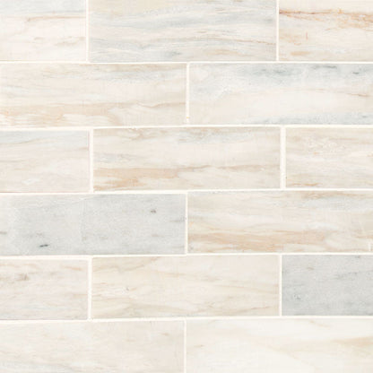 MS International Decorative Mosaic 12" x 12" Subway 2" x 6" Angora
