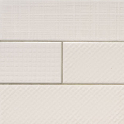 MS International Urbano 12" x 12" 3D MIX 4" x 12" Glossy Crema