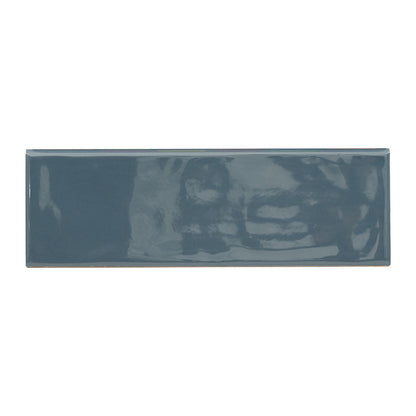 MS International Urbano 4" x 12" Glossy Bullnose Navy