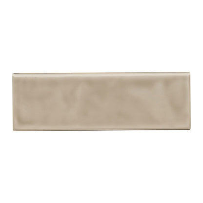 MS International Urbano 4" x 12" Glossy Bullnose Warm Concrete