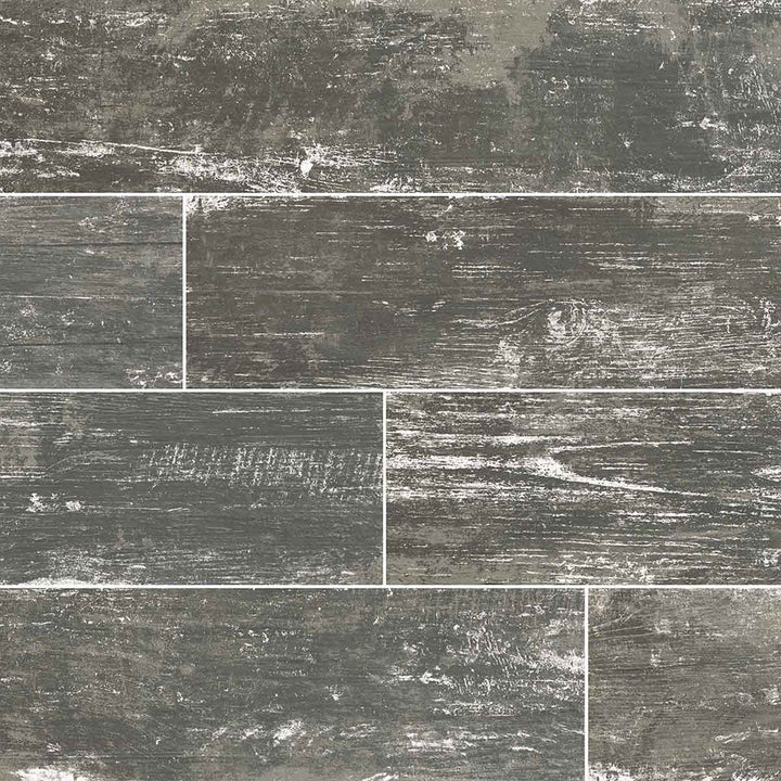 MS International Vintage 8" x 36" Wood look  Silver