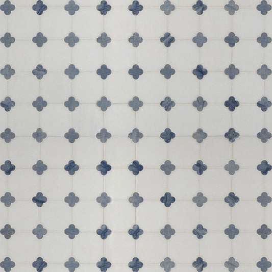 MS International Decorative Mosaic 12" x 12" Floret Azula