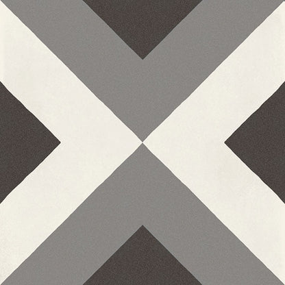 Marazzi D Segni 8" X 8" Deco Double Diamond Smoke Blend