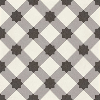 Marazzi D Segni 8" X 8" Deco Plaid Smoke Blend