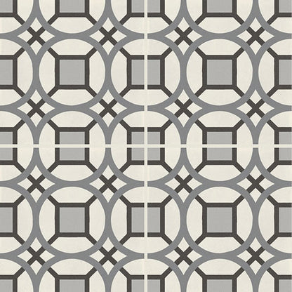 Marazzi D Segni 8" X 8" Deco Kaleido Smoke Blend