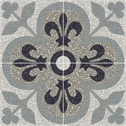 Marazzi D Segni Terrazzo 8" X 8" Deco Fleur-De-Lis