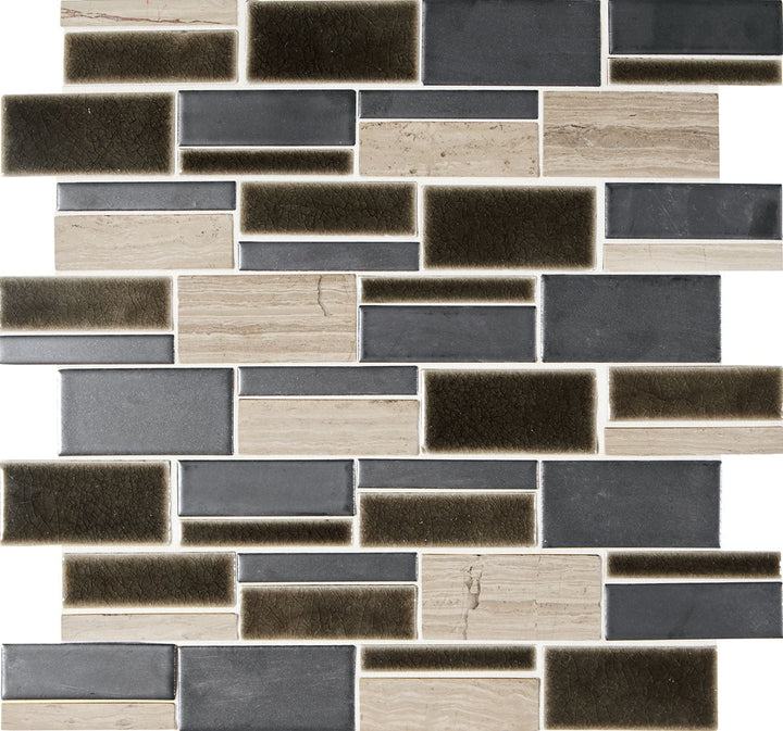 Marazzi MidPark Mosaics 3" Rectangle Random Shadow