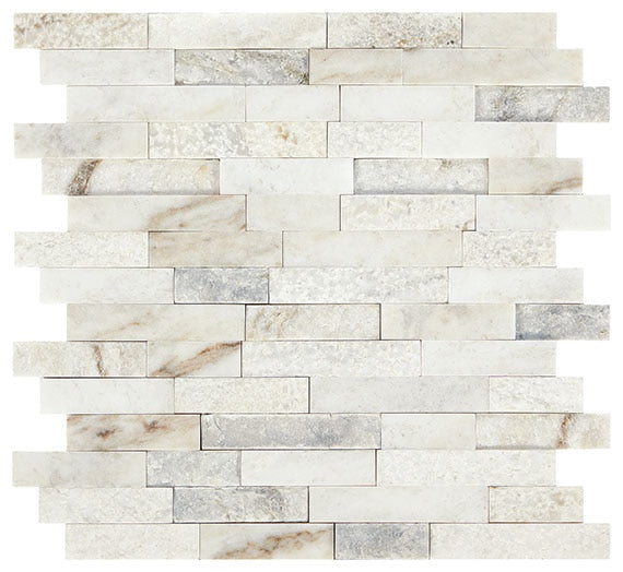 Marazzi Predella 12" X 12" Random Linear, Straight Edge Lumen White