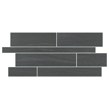 Marazzi Sabbia Marmo 12" X 24" Random Interlocking, Stepwise Black
