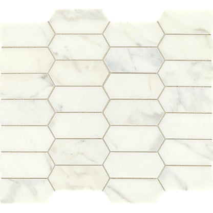 Daltile Marble 2" X 4" Elongated Hexagon First Snow Eleg