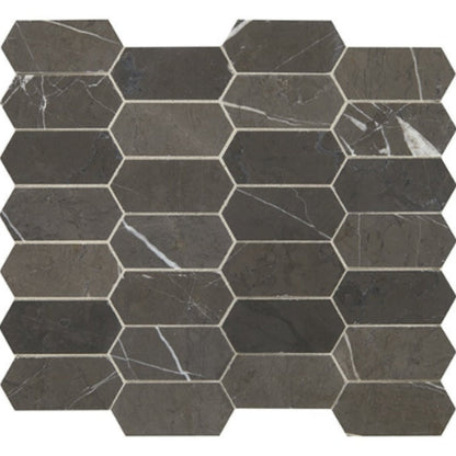 Daltile Marble 2" X 4" Elongated Hexagon Antico Scuro