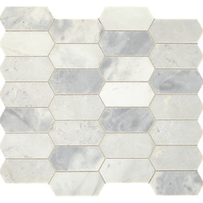 Daltile Marble 2" X 4" Elongated Hexagon Stormy Mist