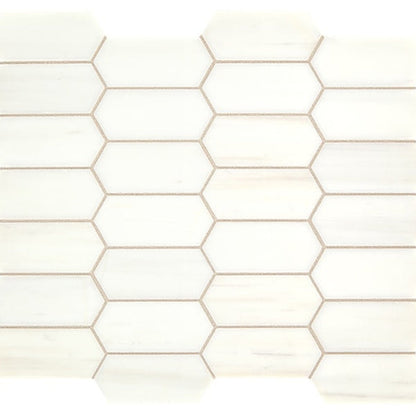 Daltile Marble 2" X 4" Elongated Hexagon Contempo White