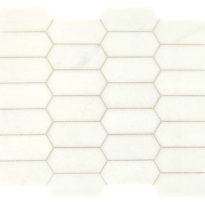 Daltile Marble 2" X 4" Elongated Hexagon Thassos Snow White