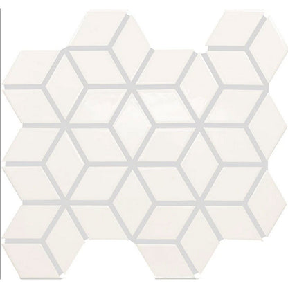 Daltile Color Wheel Retro 2" X 3" 3D Cube Matte Matte Arctic White
