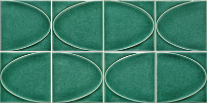 Emser Mizu 8"x16" Ellipse Mosaic 3.86"X3.86" Polished Green