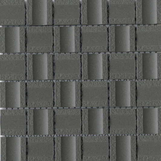 Emser Modan 12"x12" Mosaic 1.85"X1.85" Matte Black