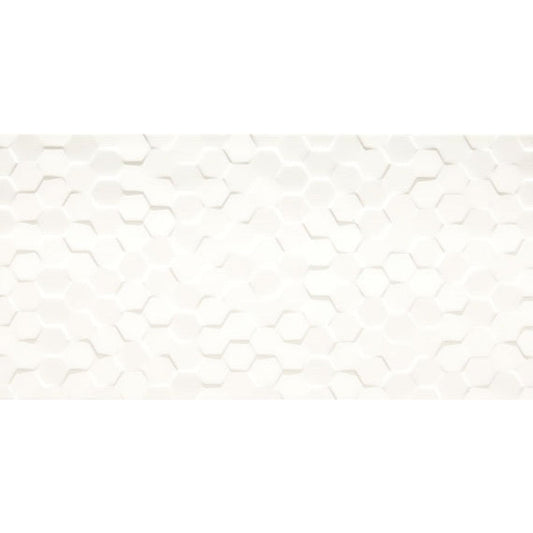 Daltile Multitude 12" X 24" Hex Origami White