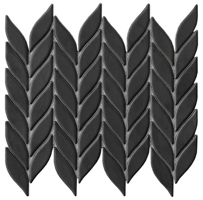 Emser Mythos 11"x13" Petal Mosaic 1.6"X4" Black