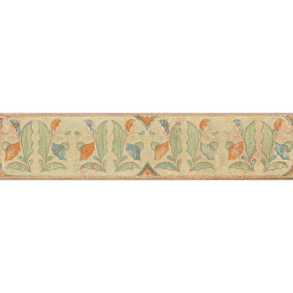 Bedrosians Cotto Nature 3" x 14" Deco Tira Versilia Hand Painted Liner
