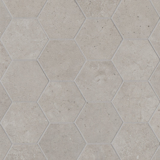 Bedrosians Materika 10.25" x 11.75" Matte Porcelain Mosaic Silver