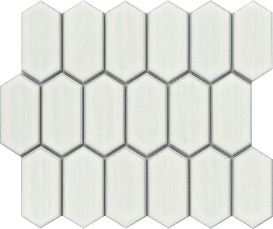 Emser Omni 10"x12" Picket Mosaic 1.8"X3.8" Polished Ivory