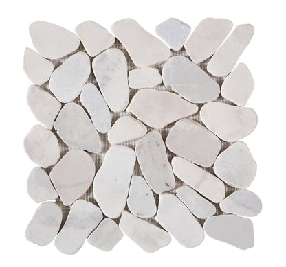 Emser Opuscar 12" X 12" Grand Pebble Mosaic  White 