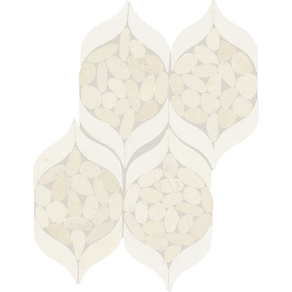 Daltile Pebble Oasis 15" X 12" Petal Pebble Icicle