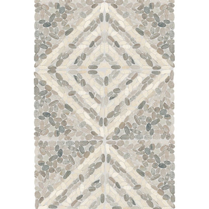 Daltile Pebble Oasis 12" X 12" Striped Pebble Coal
