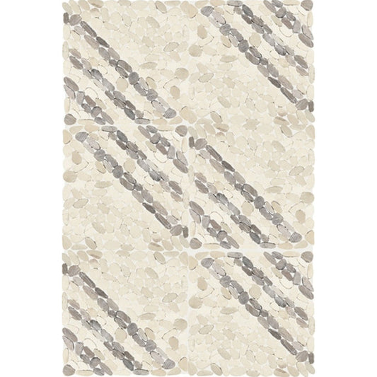 Daltile Pebble Oasis 12" X 12" Striped Pebble Seashell