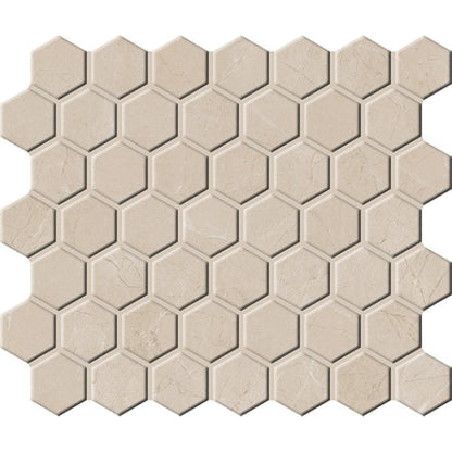 Daltile Perpetuo 12" X 14" Hexagon Mosaic Elegant Beige