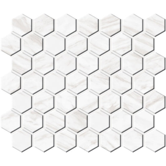 Daltile Perpetuo 12" X 14" Hexagon Mosaic Timeless White