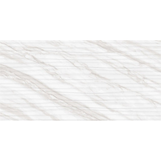 Daltile Perpetuo 12" X 24" Wave Timeless White