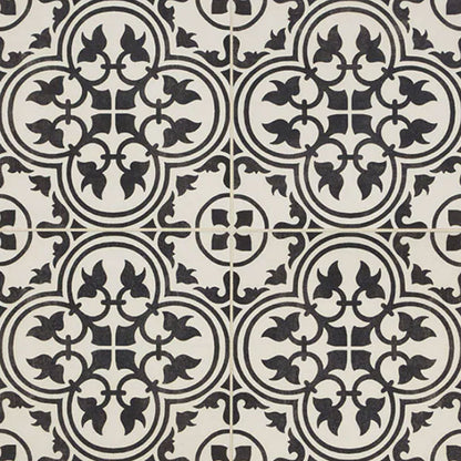 Daltile Memoir 12" X 12" Deco Petal Black