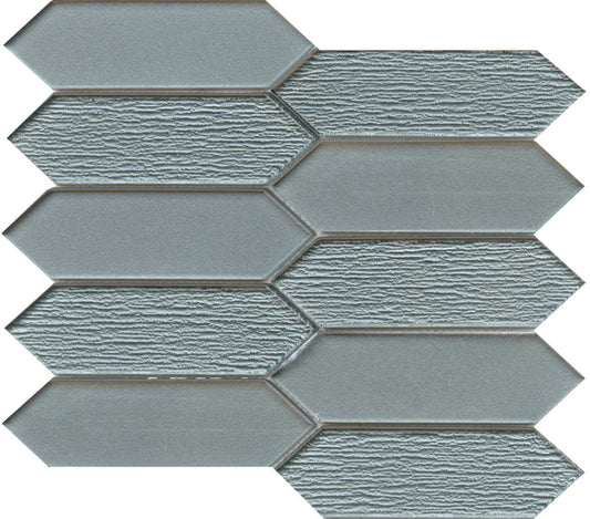 Emser Picket 9"x11" Picket Mosaic 1.81"X6.30" Blue
